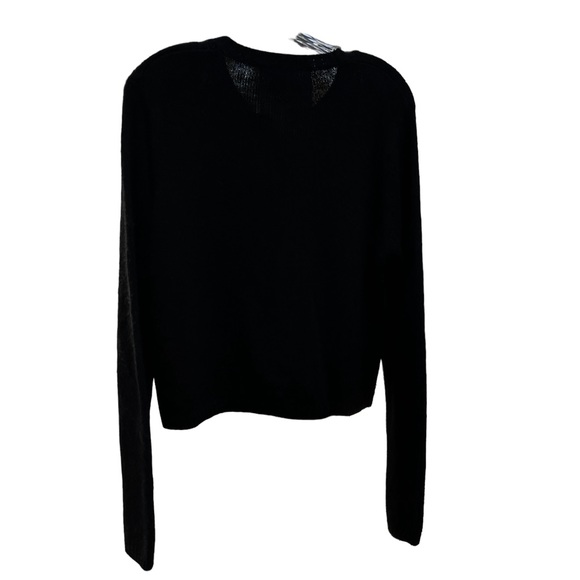 NWT Jamie Scott Black Beaded Silk, Angora and Nylon Button Down Cardigan - Picture 4 of 10